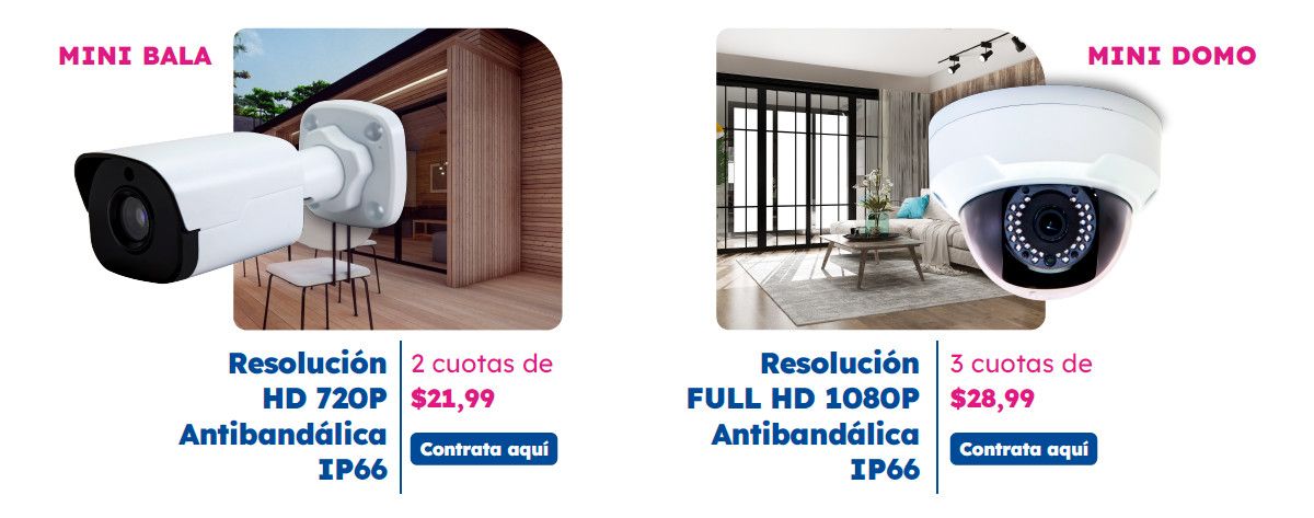 camaras de monitoreo para internet por fibra optica full hd